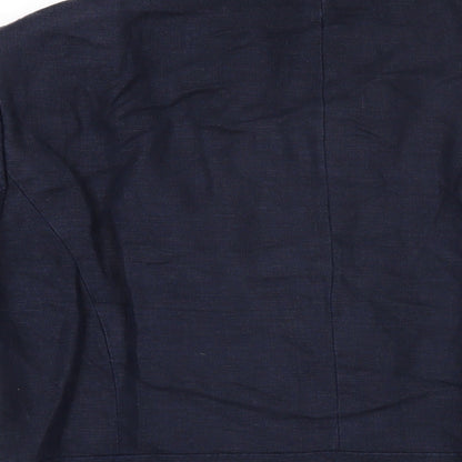 Country Casuals Womens Blue Jacket Blazer Size 12 Button