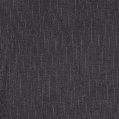 Cohesion Mens Grey Striped Viscose Jacket Blazer Size 42 Regular