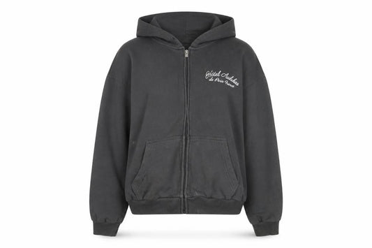 Hollister Womens Grey Houndstooth Polyester Full Zip Hoodie Size L Zip - Hotel Audubon de Paris France 1987
