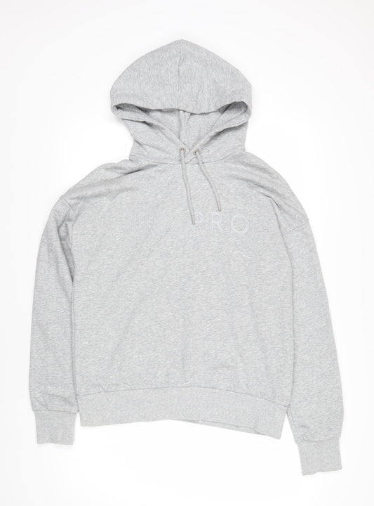 USA Pro Womens Grey Polyester Pullover Hoodie Size 14 Pullover