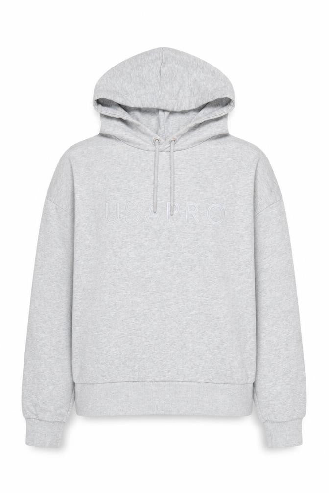 USA Pro Womens Grey Polyester Pullover Hoodie Size 14 Pullover