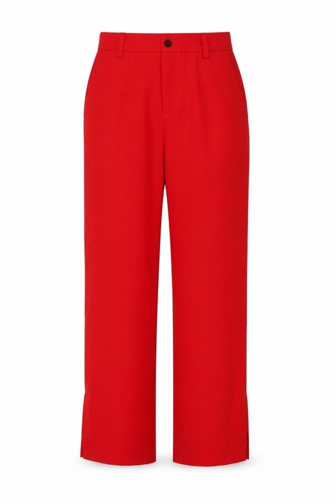 Sanctuary Womens Red Polyester Trousers Size 26 in L32 in Regular Button