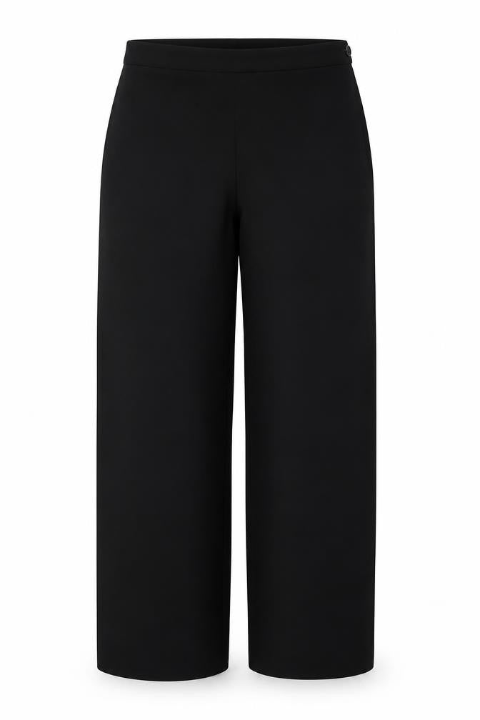 Yessica Womens Black Polyester Trousers Size 14 L31 in Regular Zip