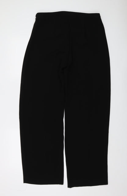 Yessica Womens Black Polyester Trousers Size 14 L31 in Regular Zip