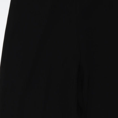 Yessica Womens Black Polyester Trousers Size 14 L31 in Regular Zip