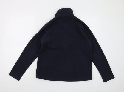 Back view of Tribord boys’ blue jacket, size 14, years zip