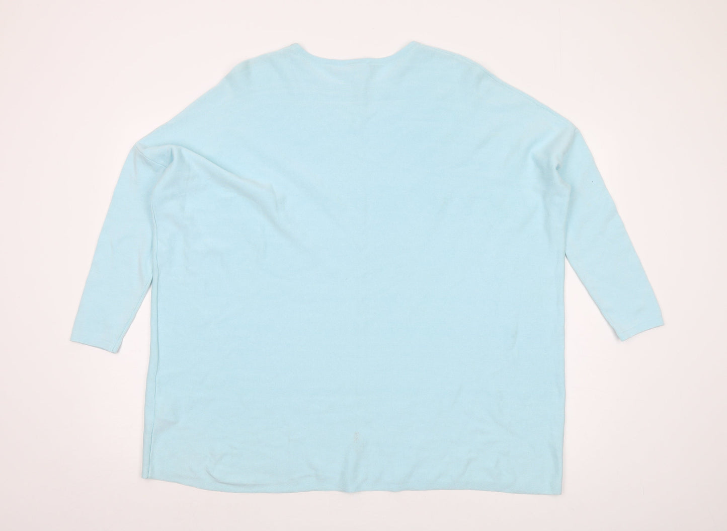 Masai Womens Blue Crew Neck Cotton Pullover Jumper Size S