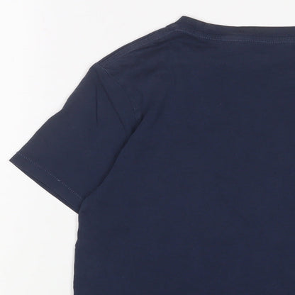 Levi's Womens Blue Cotton Basic T-Shirt Size XS Crew Neck - Logo