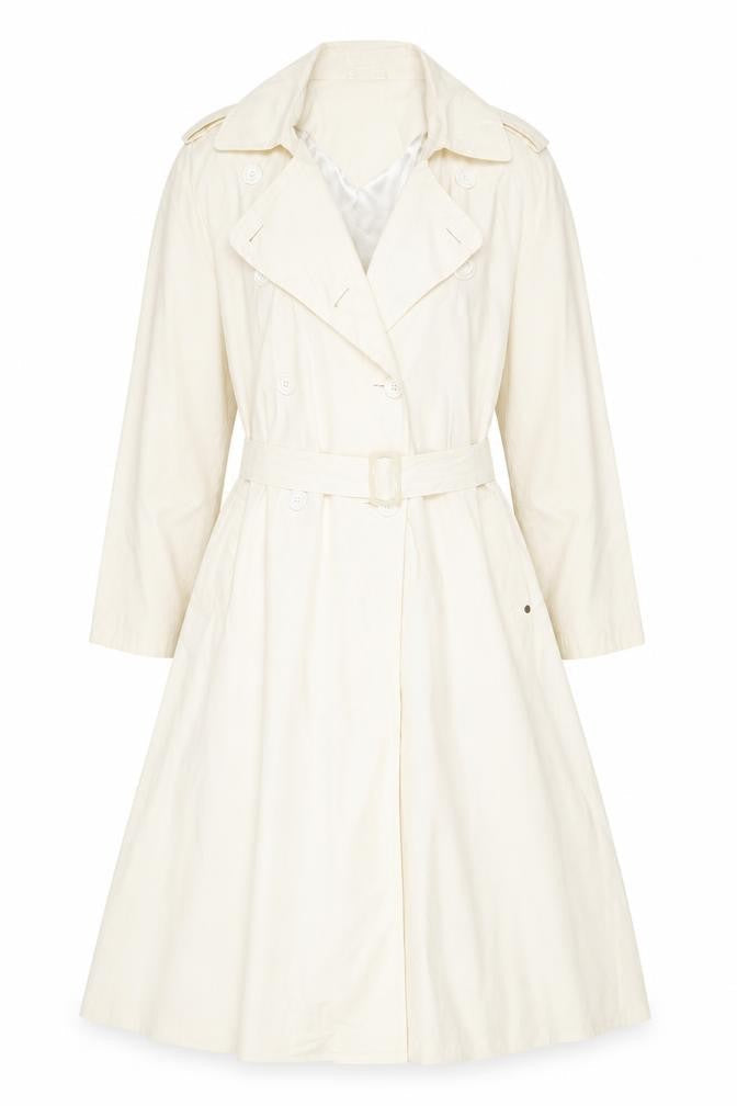 Four seasons Womens Beige Overcoat Coat Size 10 Button - Belted