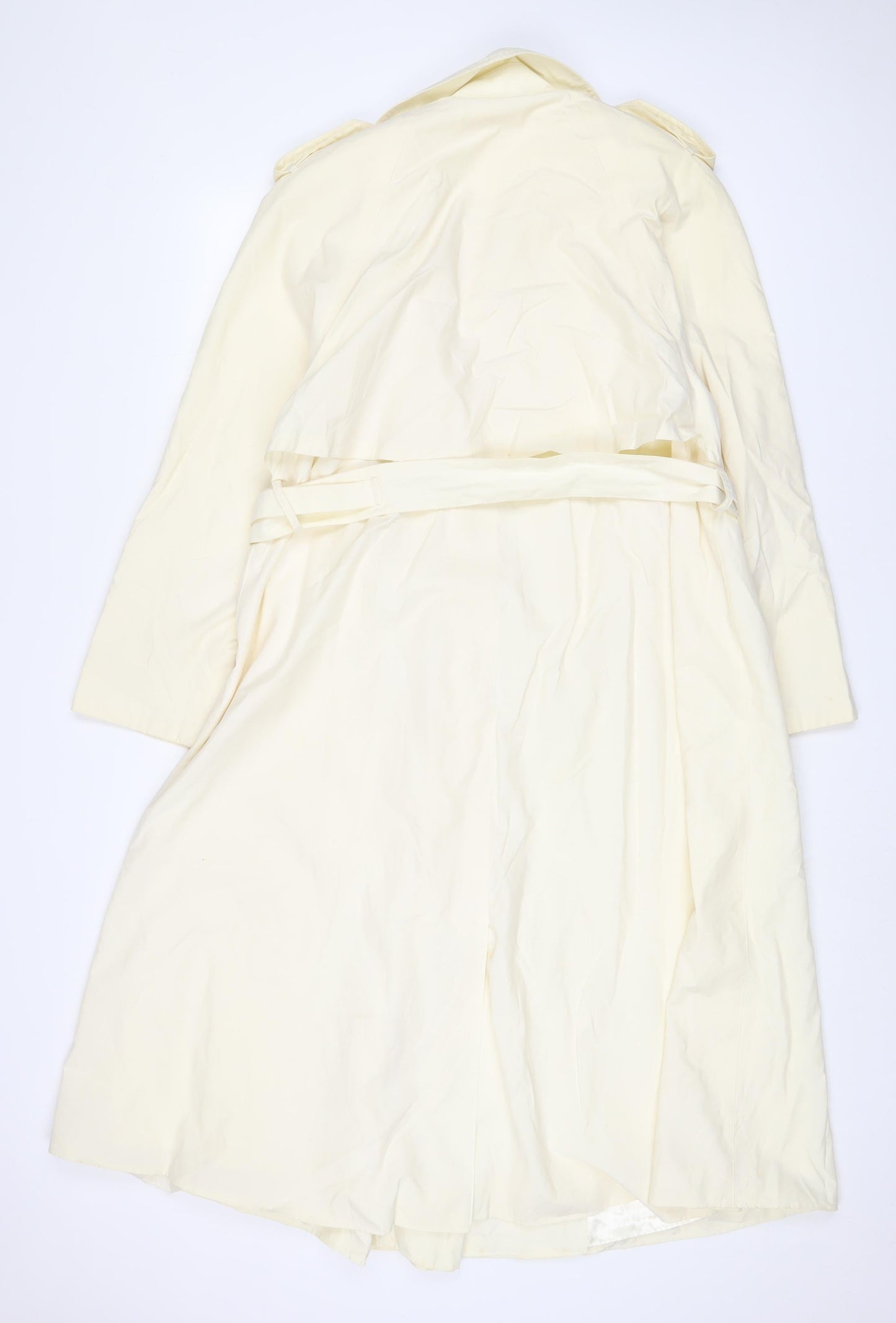 Four seasons Womens Beige Overcoat Coat Size 10 Button - Belted
