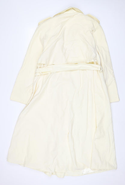 Four seasons Womens Beige Overcoat Coat Size 10 Button - Belted
