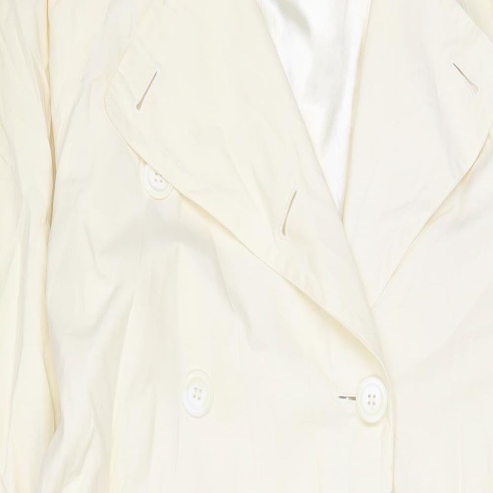 Four seasons Womens Beige Overcoat Coat Size 10 Button - Belted