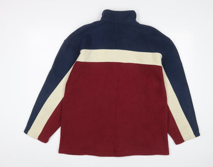 St Michael Boys Multicoloured Striped Polyester Pullover Sweatshirt Size 13-14 Years Zip