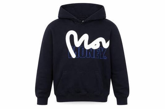 Money Boys Blue Cotton Pullover Hoodie Size 9-10 Years Pullover - Logo