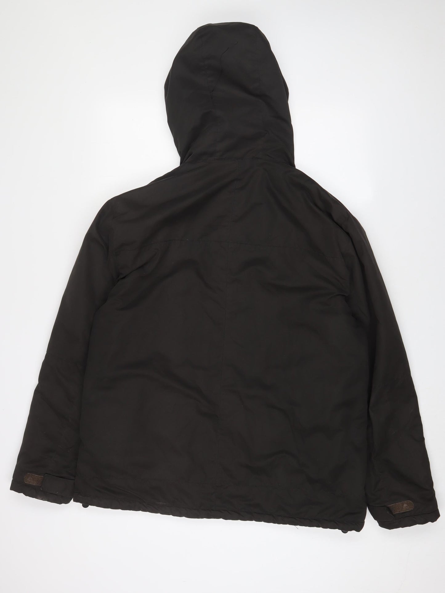 One Valley Mens Brown Windbreaker Jacket Size M Zip - Logo, Embroidered