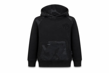 RipStop Boys Black Camouflage Cotton Pullover Hoodie Size 7-8 Years Pullover - Logo, Embroidered