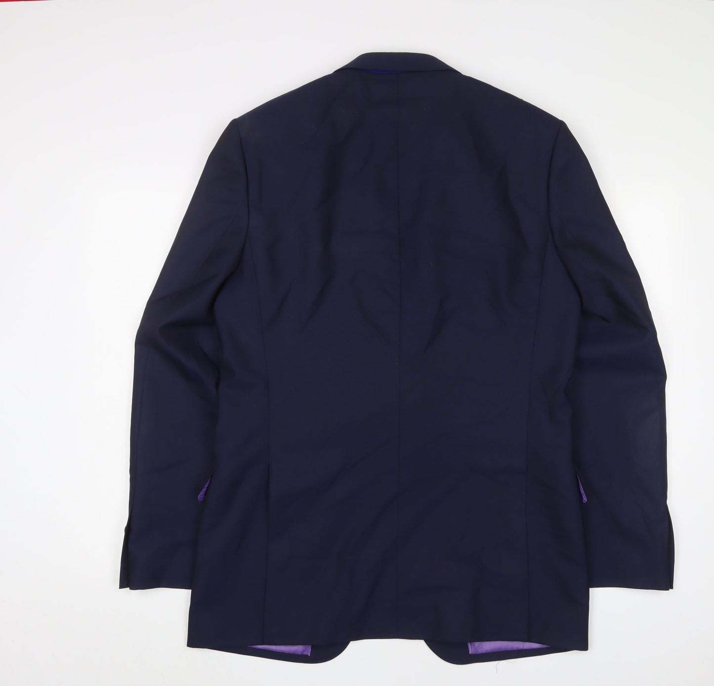 Marks and Spencer Mens Blue Wool Jacket Suit Jacket Size 40 Regular