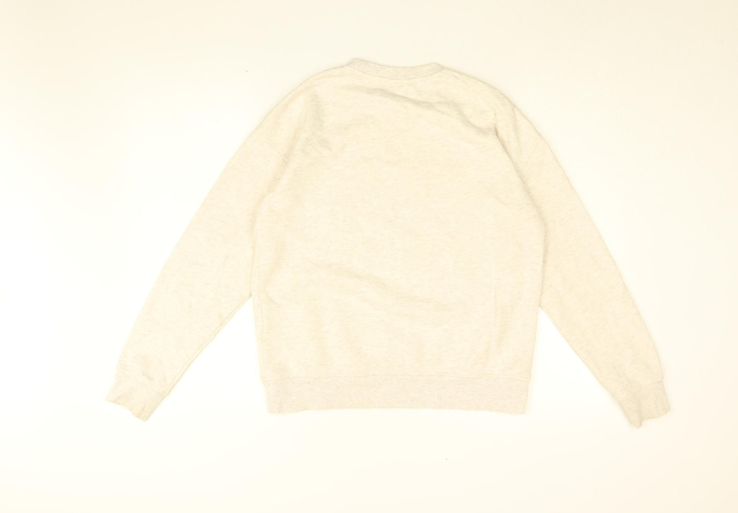 Disney Womens Beige Cotton Pullover Sweatshirt Size 2XS Pullover - Mickey Mouse and Pluto