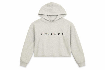 Friends Girls Grey Cotton Pullover Hoodie Size 9-10 Years Pullover - Friends Logo