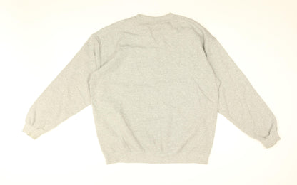 ELF Womens Grey Cotton Pullover Sweatshirt Size L Pullover - Elf, Santa's Coming!