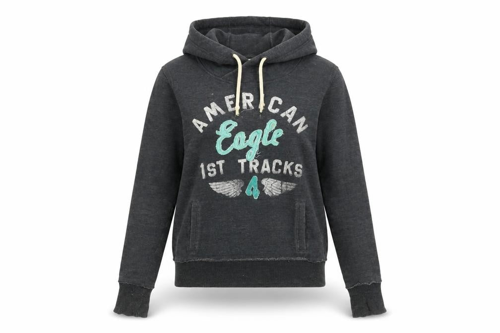 American Eagle Womens Blue Cotton Pullover Hoodie Size S Pullover - American Eagle