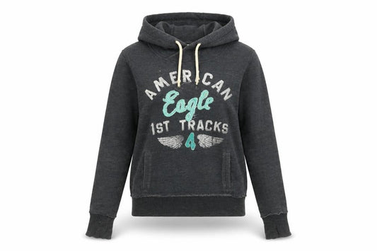 American Eagle Womens Blue Cotton Pullover Hoodie Size S Pullover - American Eagle