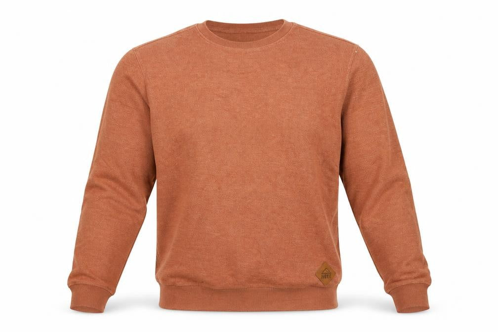 Reef Mens Red Cotton Pullover Sweatshirt Size S