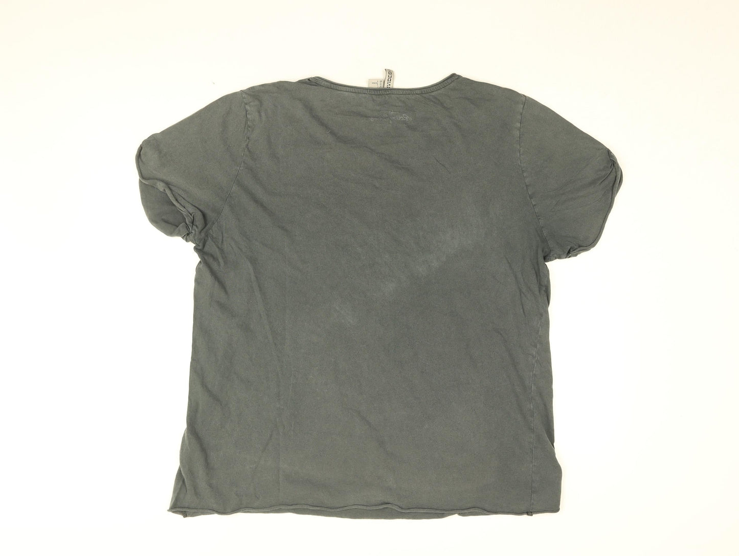 Rolling Stones Womens Grey Cotton Basic T-Shirt Size L Round Neck - Rolling Stones Logo