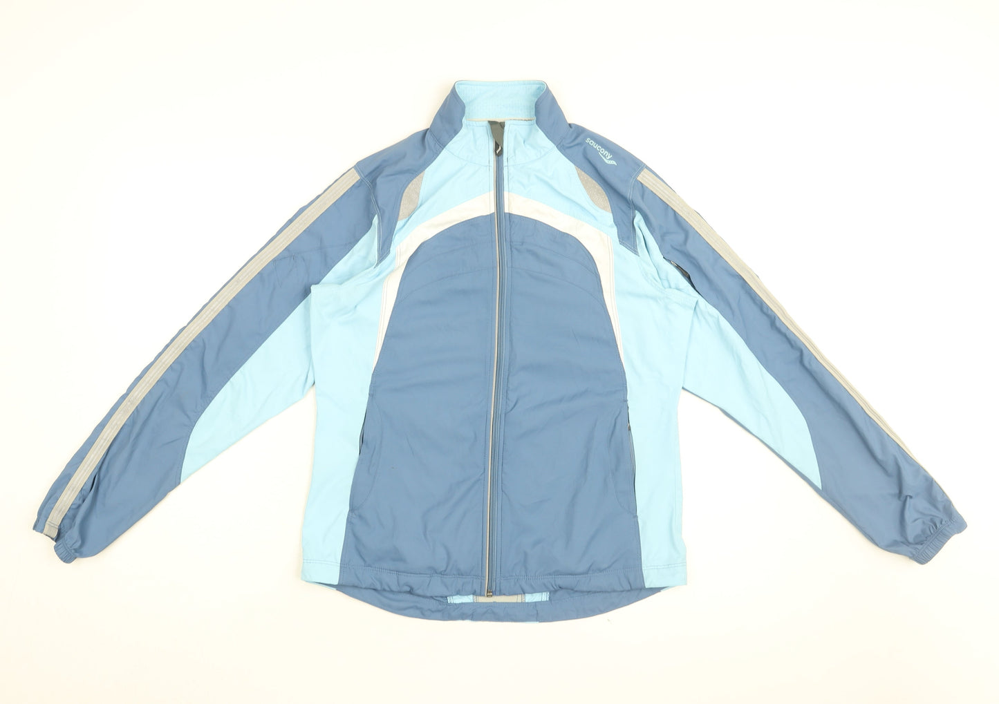 Saucony Womens Blue Jacket Coat Size S Zip