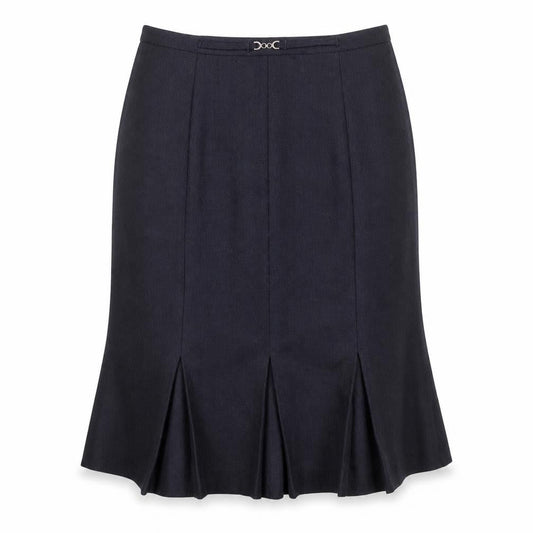 EWM Womens Blue Polyester Flare Skirt Size 16 Zip