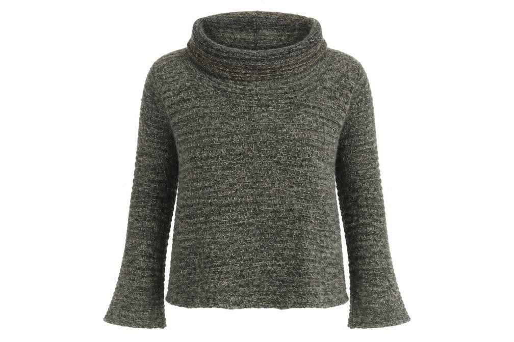 Linea Maglia Womens Black Roll Neck Acrylic Pullover Jumper Size 12