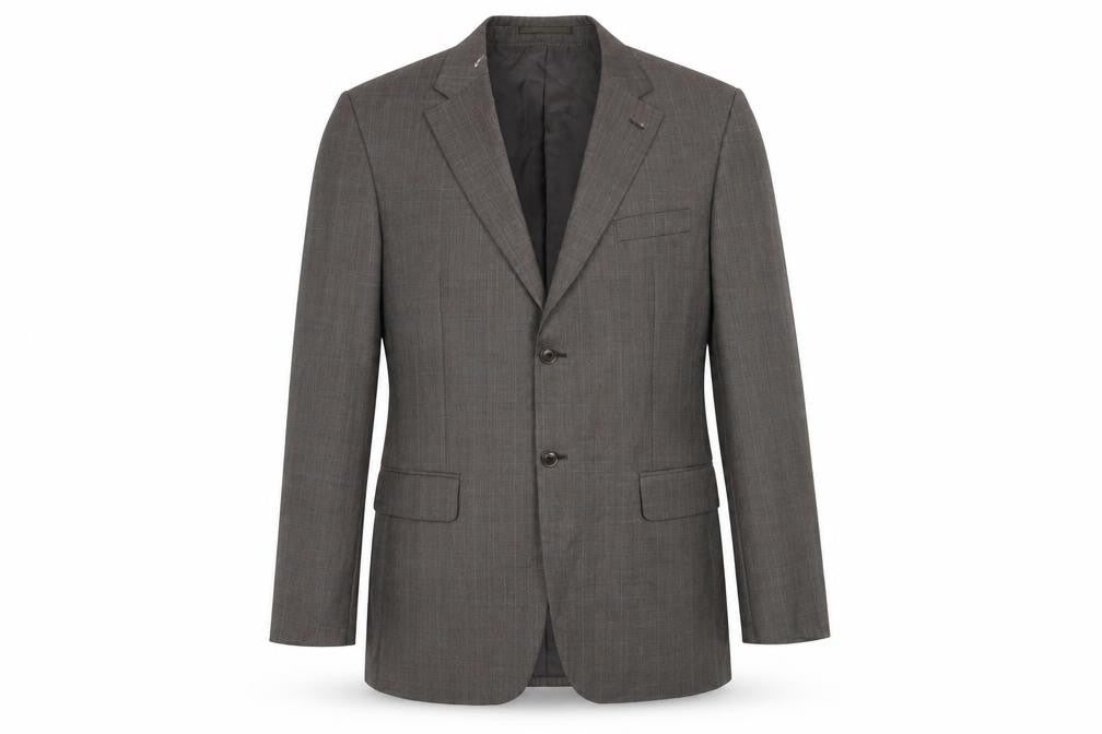 Austin Reed Brown Wool Blazer 44L Check Pattern