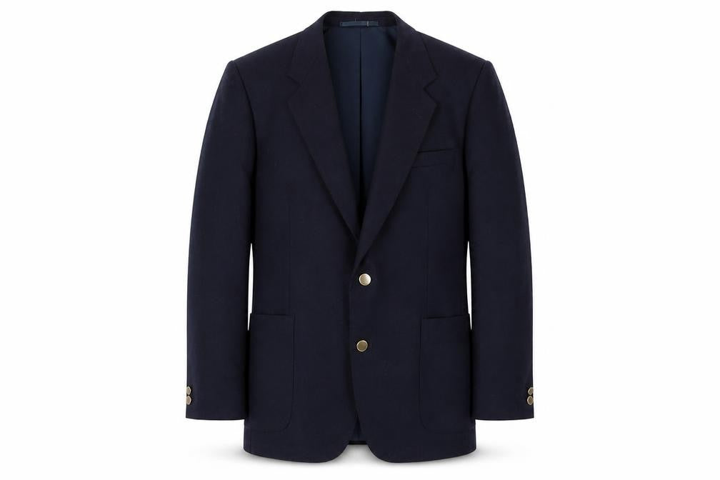 C&A Blue Wool Blazer, Size 42, Men's Vintage