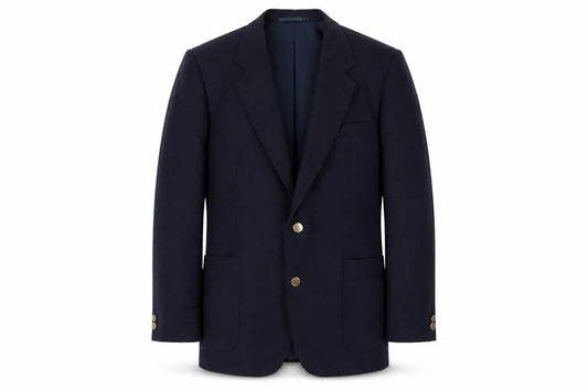 C&A Blue Wool Blazer, Size 42, Men's Vintage