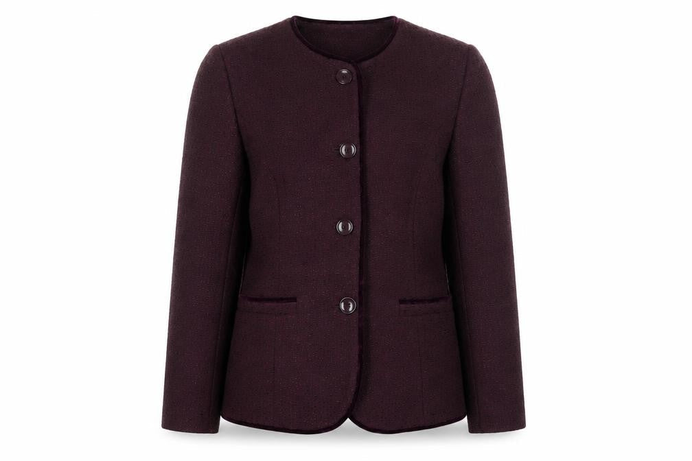 Eastex Purple Tweed Jacket, Size 10, Classic Style