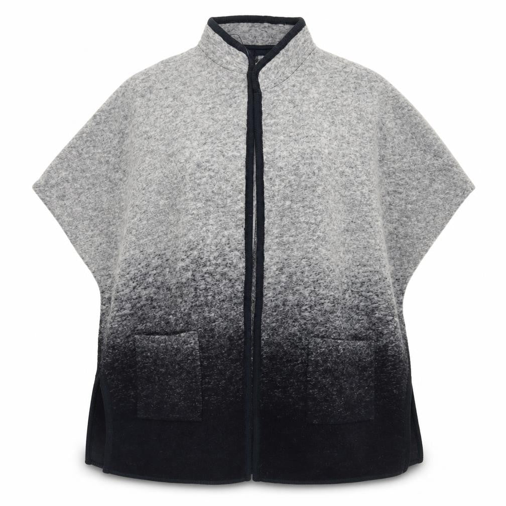 Maison Cinqcent Grey Wool Blend Cape - Size L