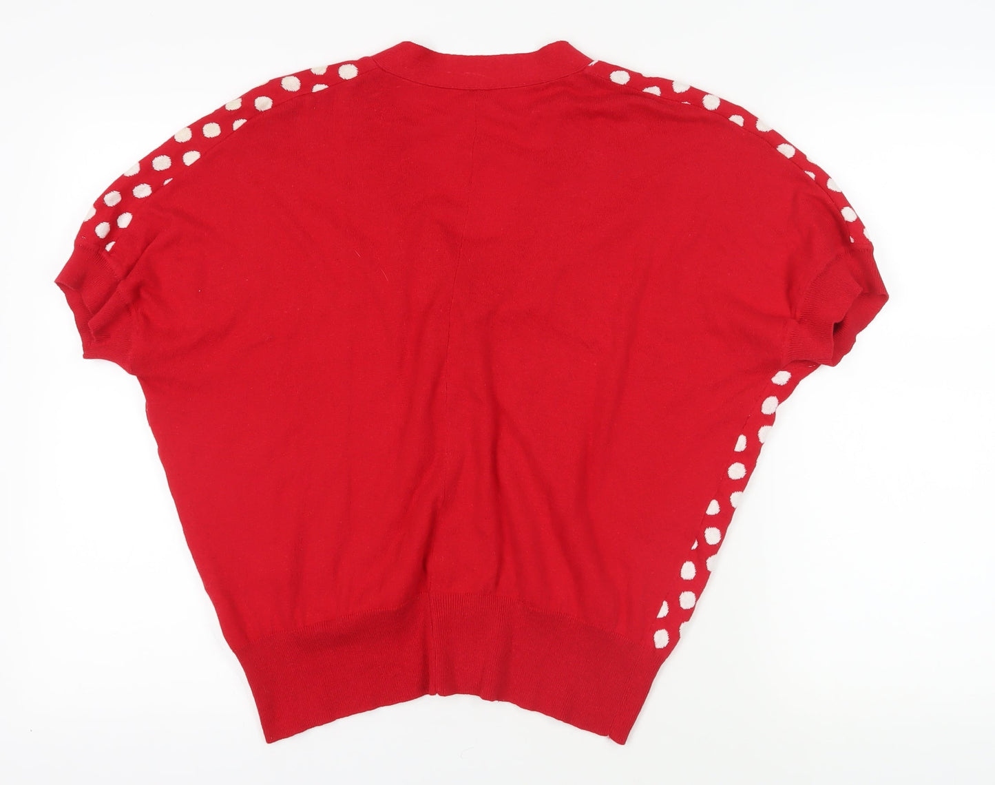 Sweewë Red Polka Dot Cotton Cardigan M