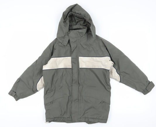 Alpine Snowsport Green Parka Jacket with Hood