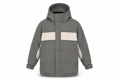 Front view of Alpine Snowsport Green Parka Jacket with Hood