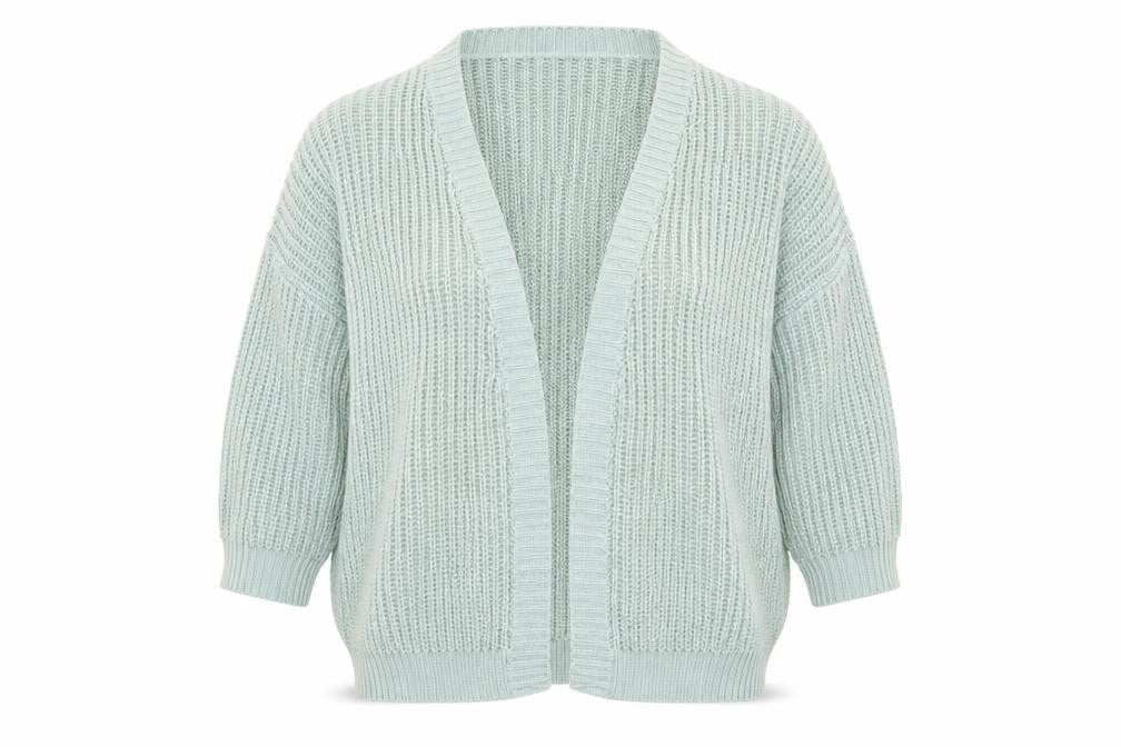 Brave Soul Green Chunky Knit Cardigan L