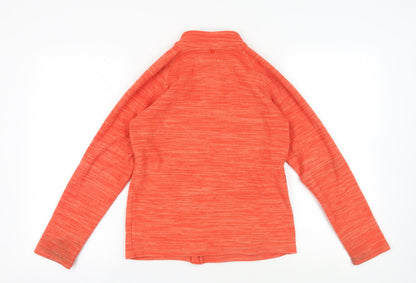 Back view of Warehouse girls’ orange track jacket - 13 years