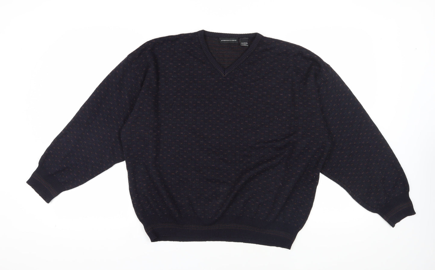 Preswick & Moore Black V-Neck Pullover XXL Jumper