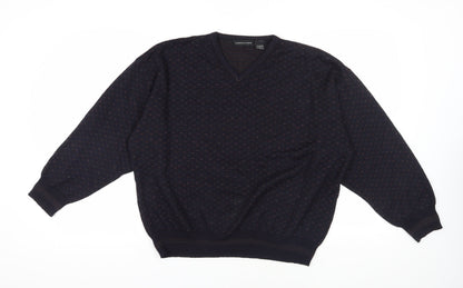 Additional front view of Preswick & Moore Black V-Neck Pullover XXL Jumper