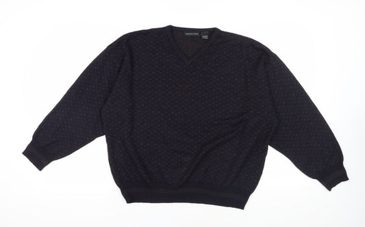 Preswick & Moore Black V-Neck Pullover XXL Jumper