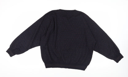 Back view of Preswick & Moore Black V-Neck Pullover XXL Jumper