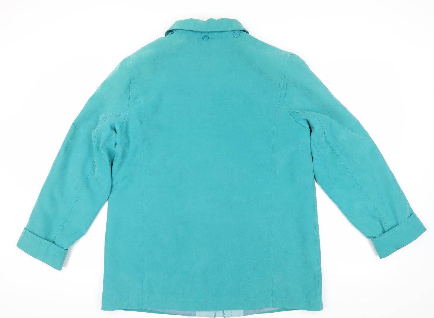 Isle Green Buttoned Mid-Length Coat Size 16