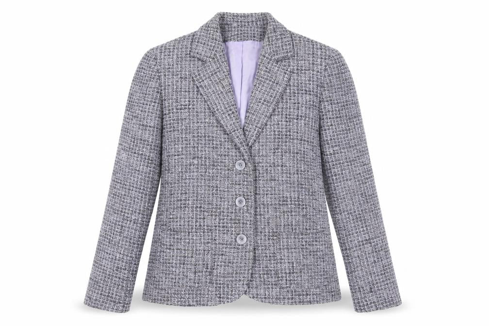 Frankenwälder Purple Bouclé Check Jacket Size 14