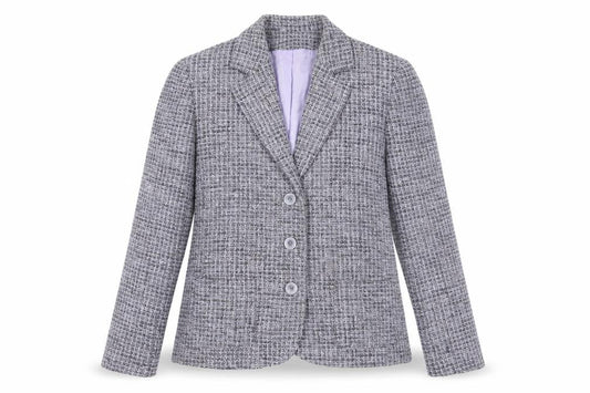 Frankenwälder Purple Bouclé Check Jacket Size 14