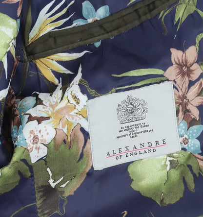 Brand and care label for Alexandre of England Blue Check Blazer 38 Regular