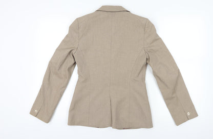Back view of Oasis Beige Suit Jacket, size 10, Single-Breasted
